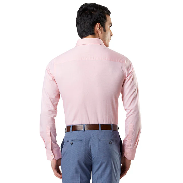 Raymond Orange Structure Contemporary Fit Full Sleeve Cotton Shirt - Image 4