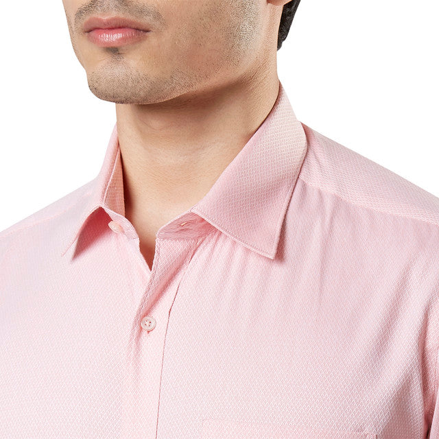 Raymond Orange Structure Contemporary Fit Full Sleeve Cotton Shirt - Image 6