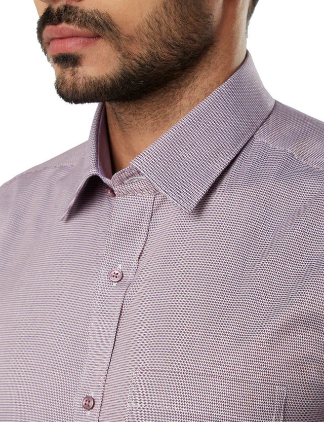 Raymond Purple Slim Fit Full Sleeve Cotton Shirt - Image 6