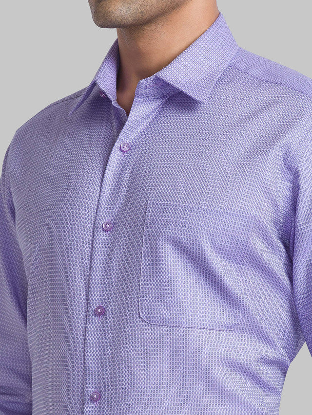 Raymond Purple Structure Slim Fit Cotton Formal Shirt - Image 6
