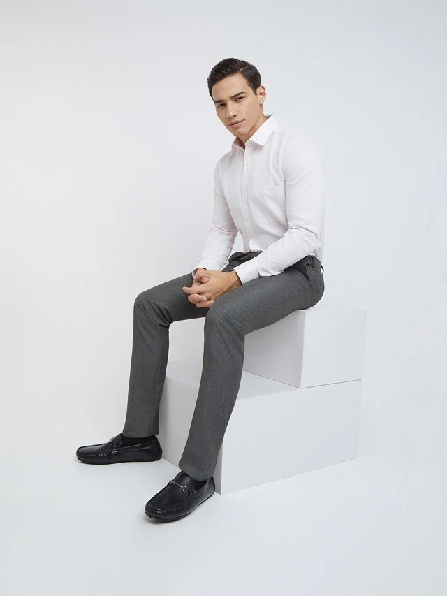 Raymond Men Pink Checks Slim Fit Cotton Formal Shirt - Image 6