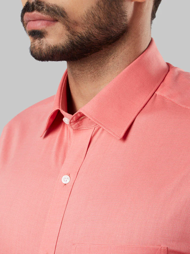 Raymond Red Slim Fit Full Sleeve Cotton Shirt - Image 6