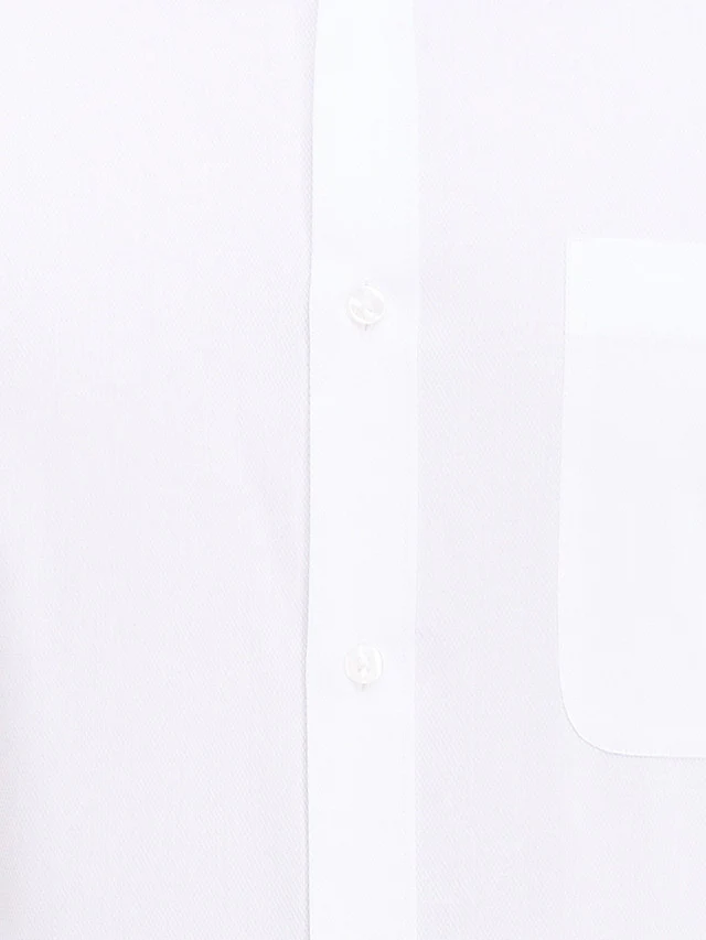 Raymond White Solid Slim Fit Full Sleeve Cotton Shirt - Image 7