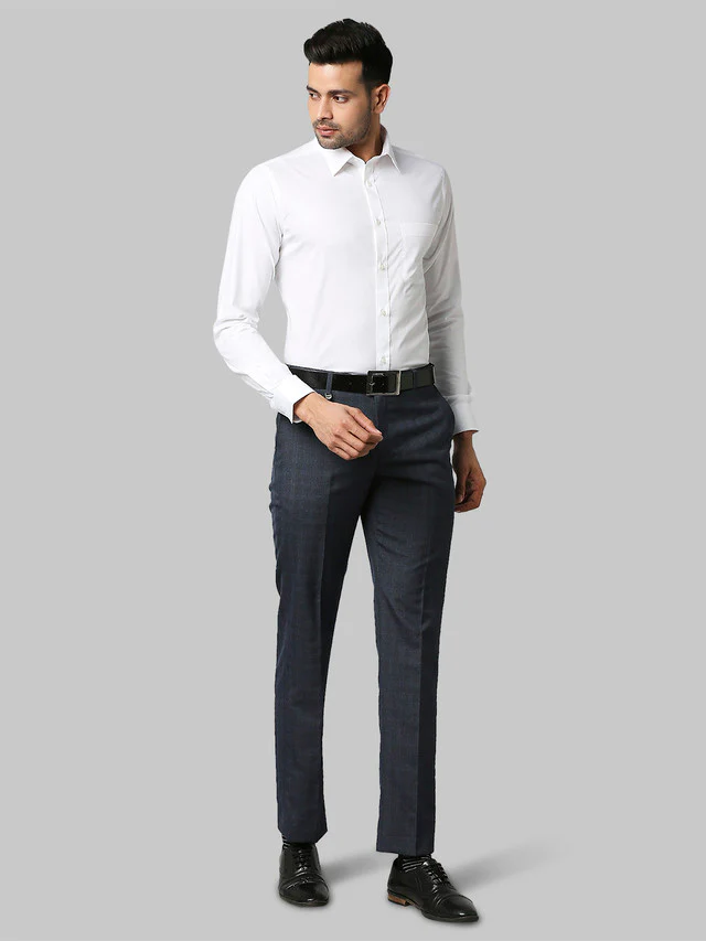 Raymond White Solid Slim Fit Full Sleeve Cotton Shirt - Image 5