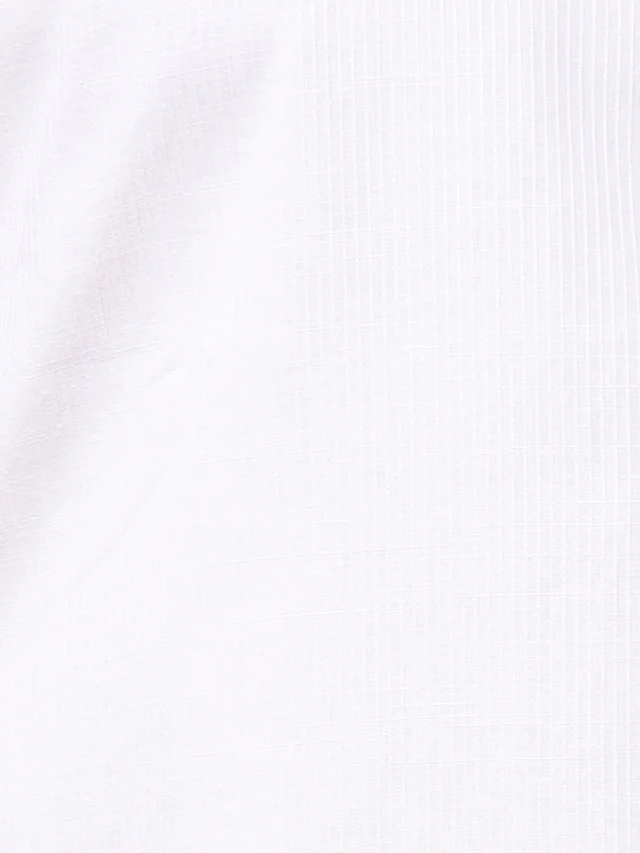 Raymond White Stripe Slim Fit Cotton Casual Shirt - Image 7