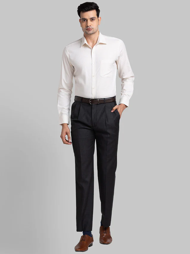 Raymond Yellow Structure Contemporary Fit Cotton Formal Shirt - Image 5
