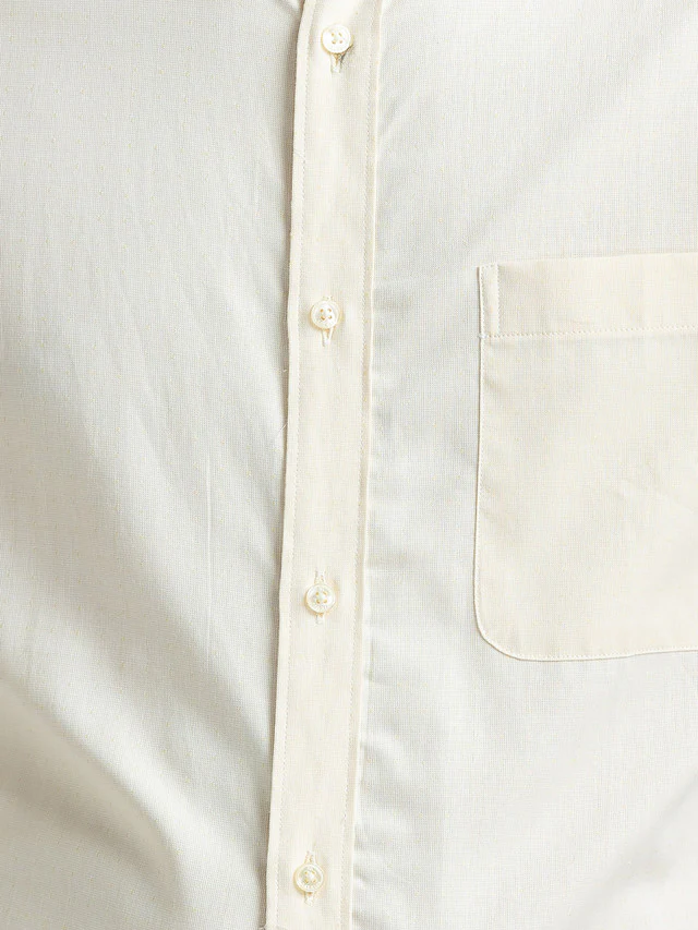 Raymond Yellow Structure Slim Fit Cotton Formal Shirt - Image 7