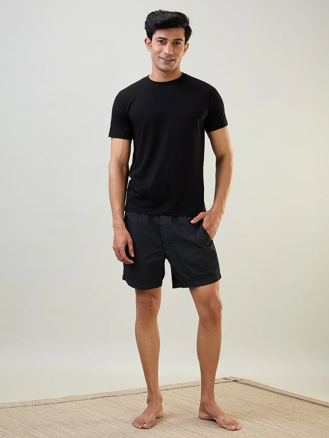 Sleepz Men Black Print Regular Fit Cotton Boxer - Image 4
