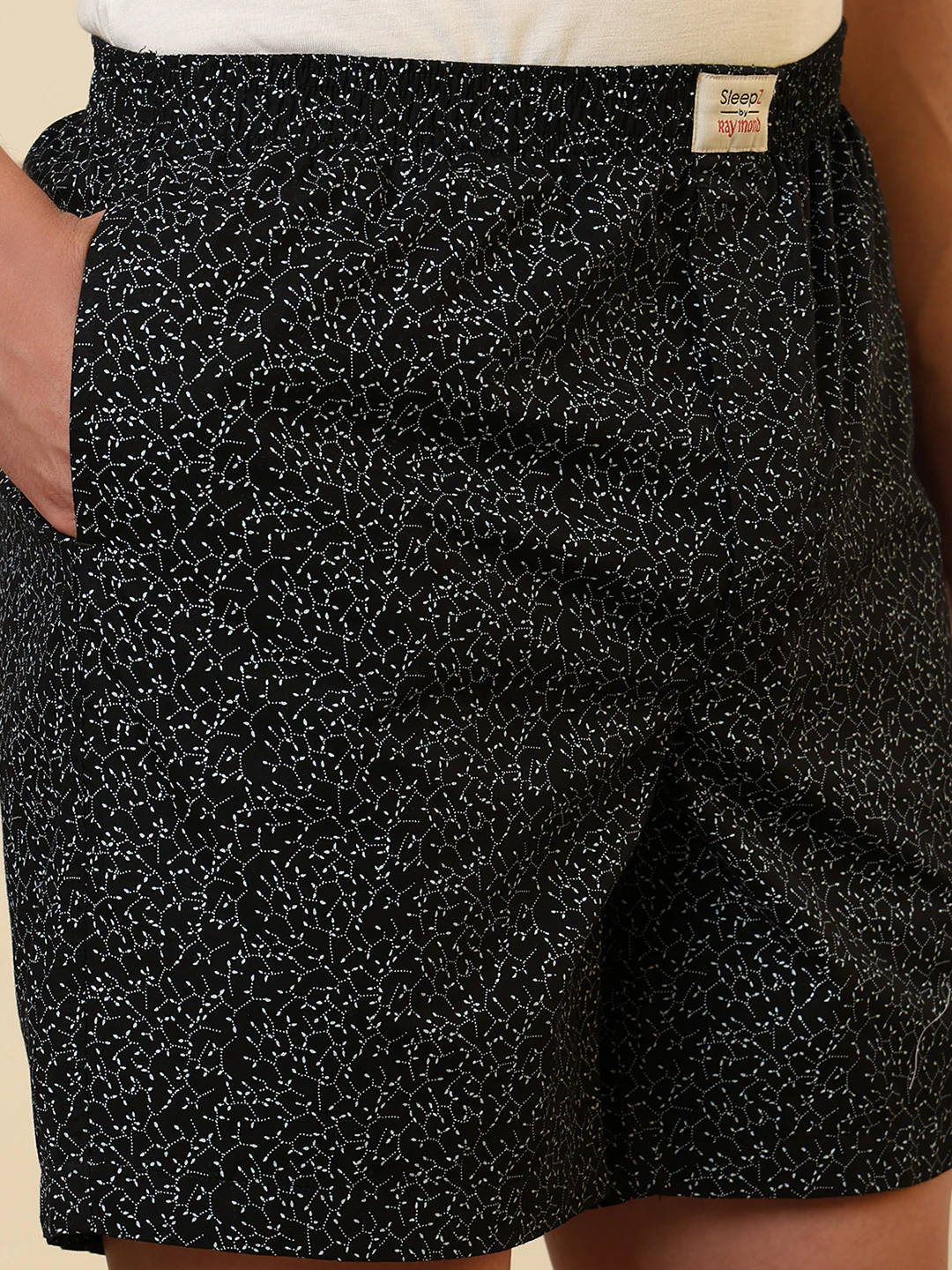 Sleepz Men Black Printed Regular Fit Cotton Boxer - Image 6