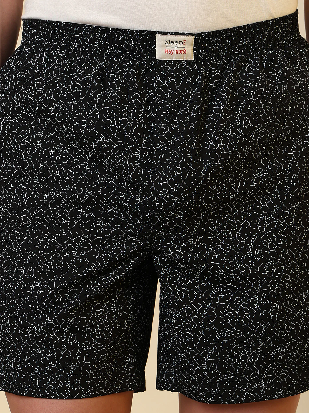 Sleepz Men Black Printed Regular Fit Cotton Boxer - Image 7