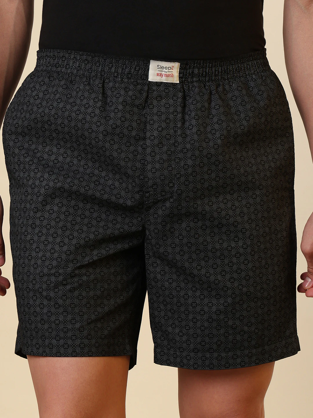 Sleepz Men Black Printed Regular Fit Cotton Boxer - Image 7