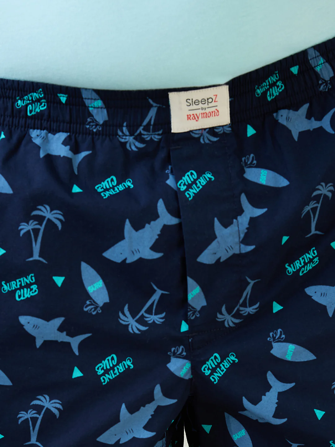 Sleepz Men Blue Print Regular Fit Cotton Boxer - Image 4