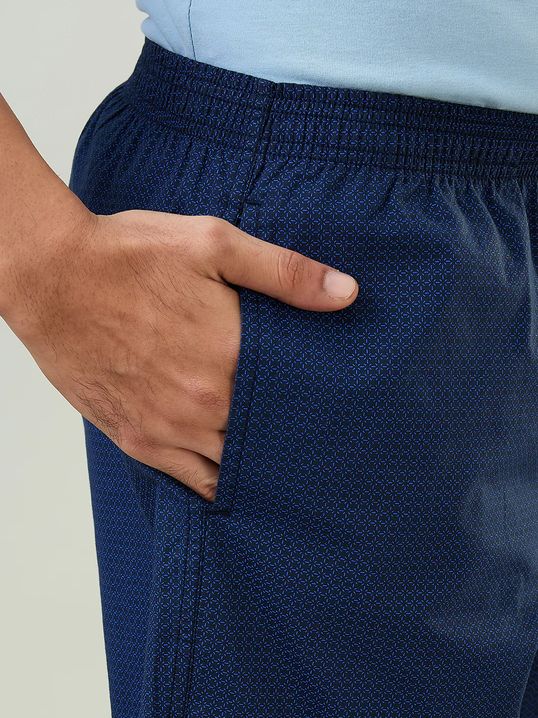 Sleepz Men Blue Print Regular Fit Cotton Boxer - Image 7