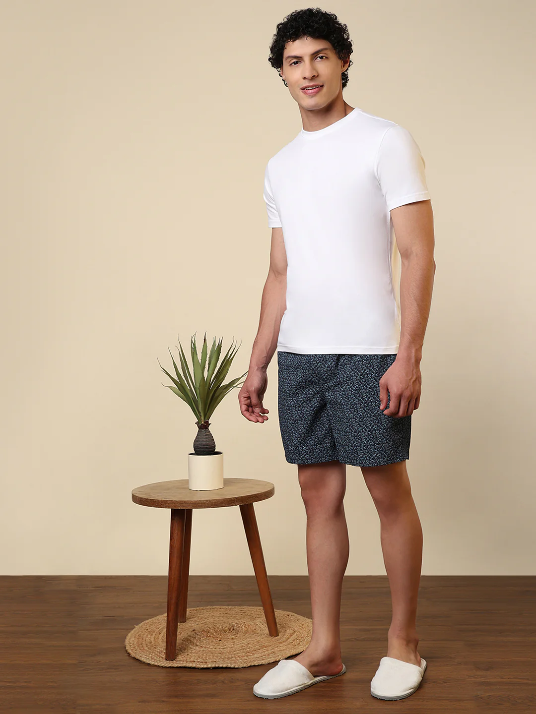 Sleepz Men Blue Printed Regular Fit Cotton Boxer - Image 5