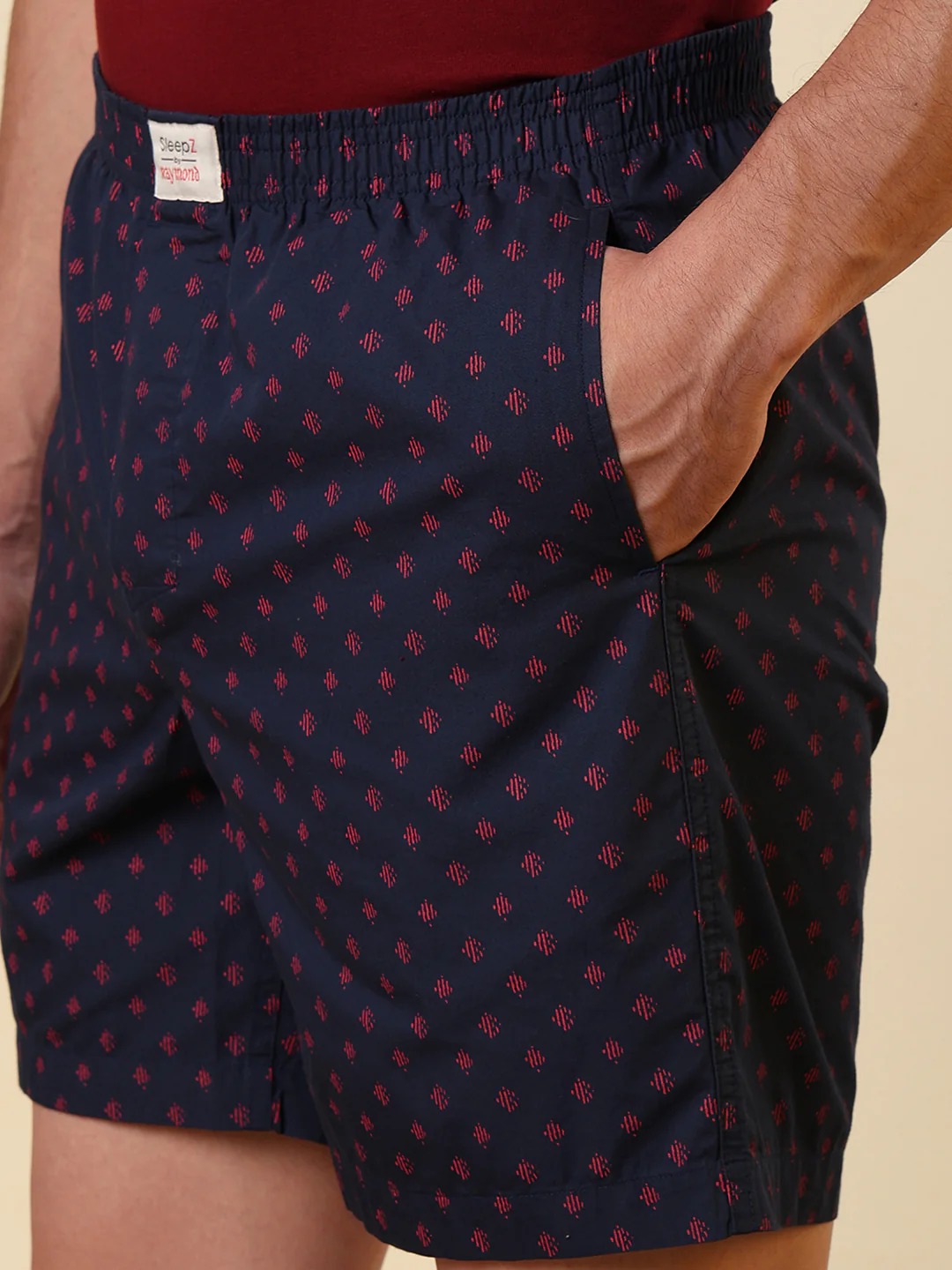 Sleepz Men Blue Printed Regular Fit Cotton Boxer - Image 6