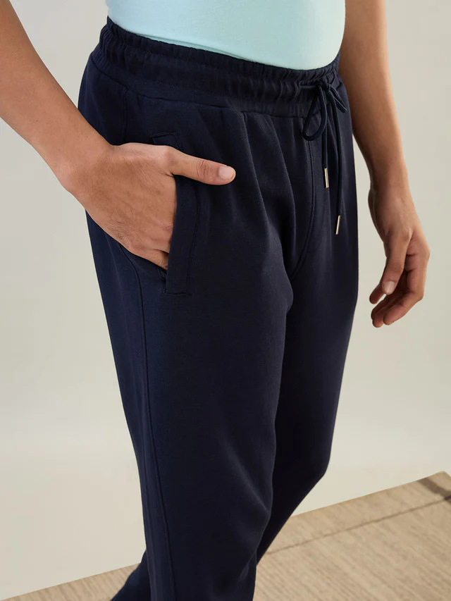Sleepz Men Blue Solid Regular Fit Cotton Blend Trackpant - Image 7