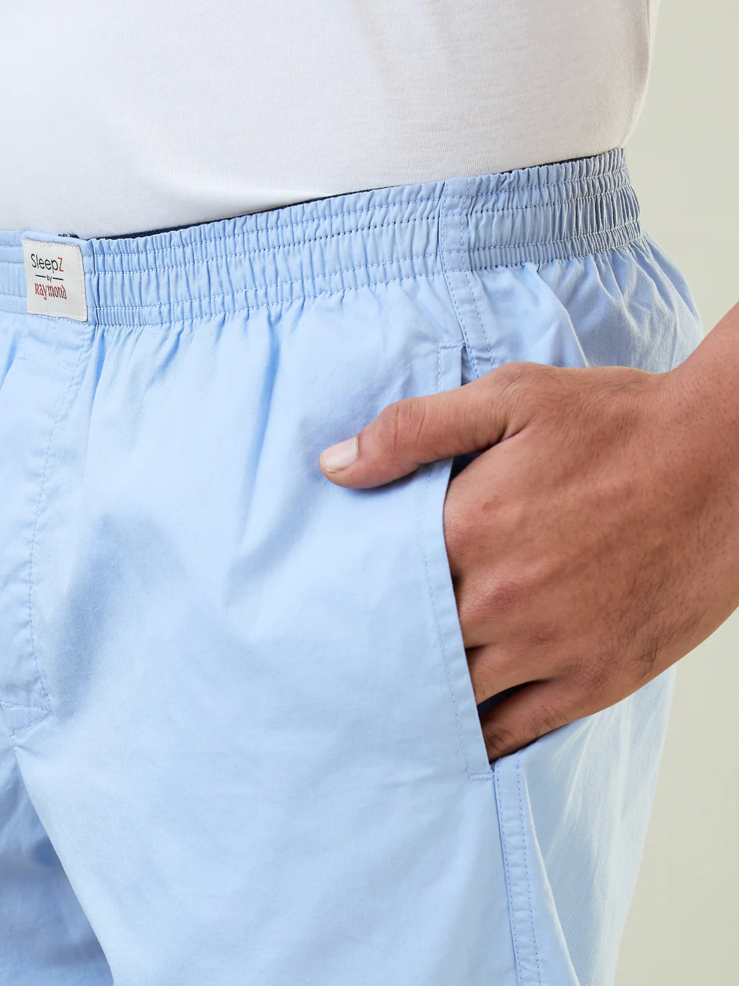 Sleepz Men Blue Solid Regular Fit Cotton Boxer - Image 6