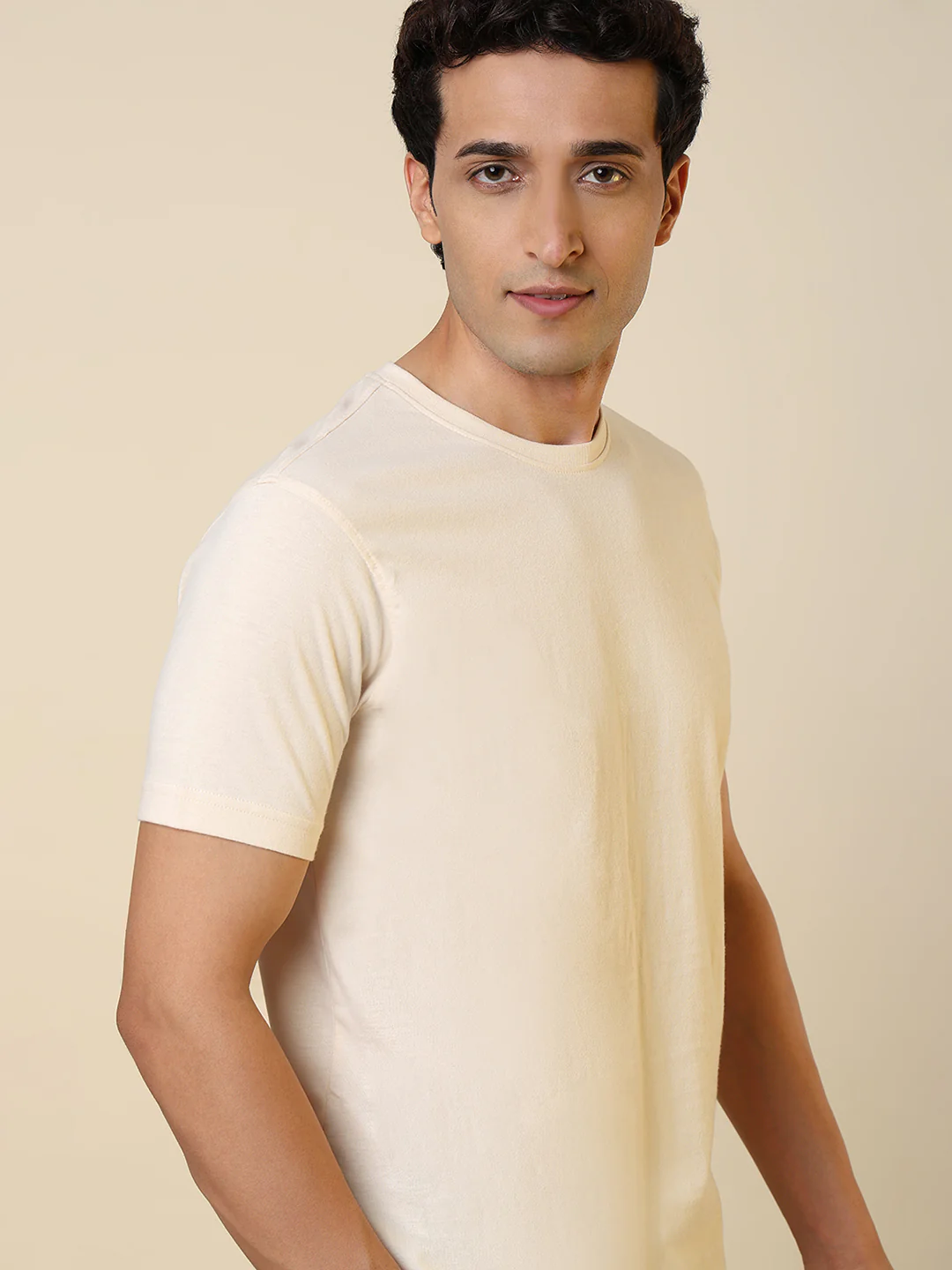 Sleepz Men Brown Solid Regular Fit Cotton T-Shirt - Image 6