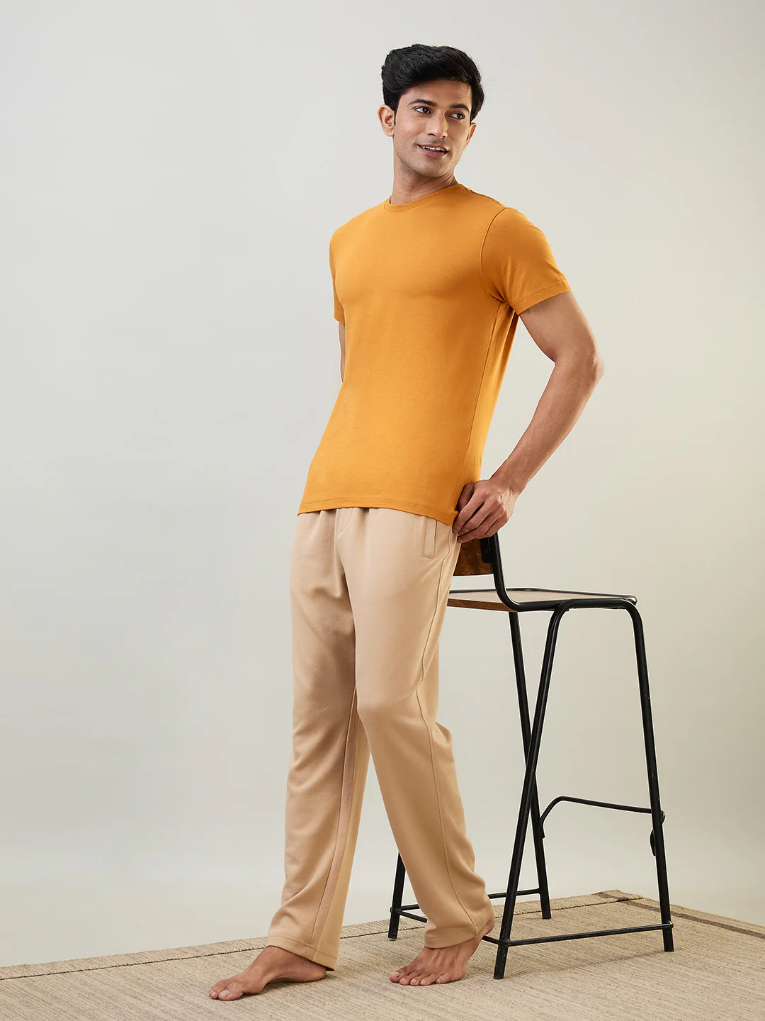 Sleepz Men Fawn Solid Regular Fit Cotton Blend Trackpant - Image 4