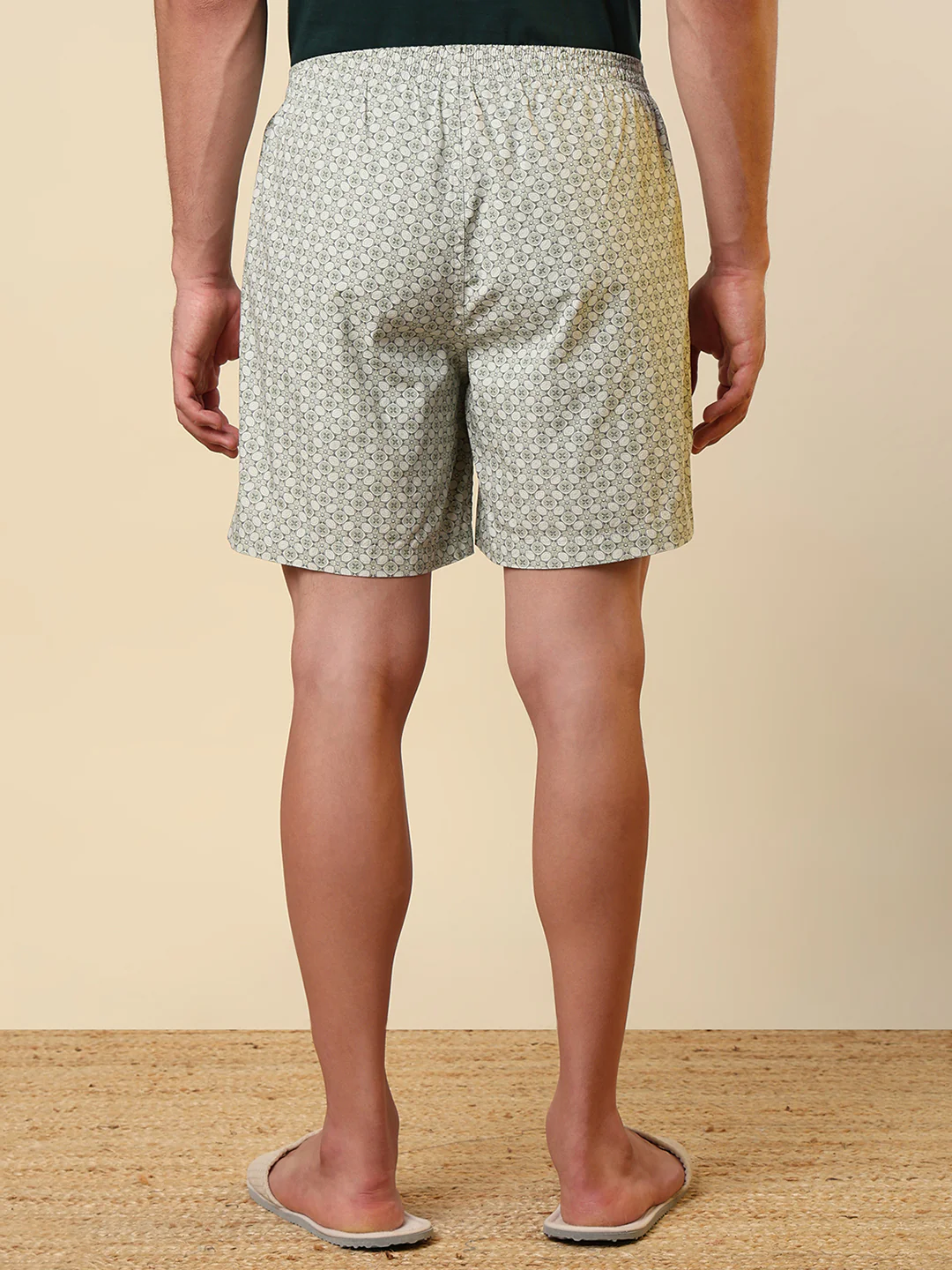 Sleepz Men Green Printed Regular Fit Cotton Boxer - Image 4