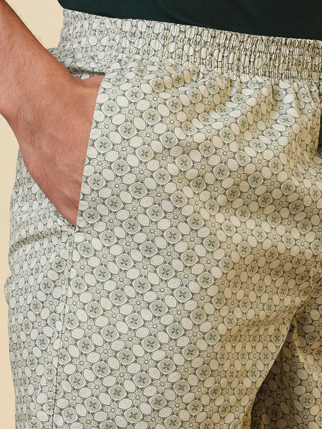 Sleepz Men Green Printed Regular Fit Cotton Boxer - Image 6