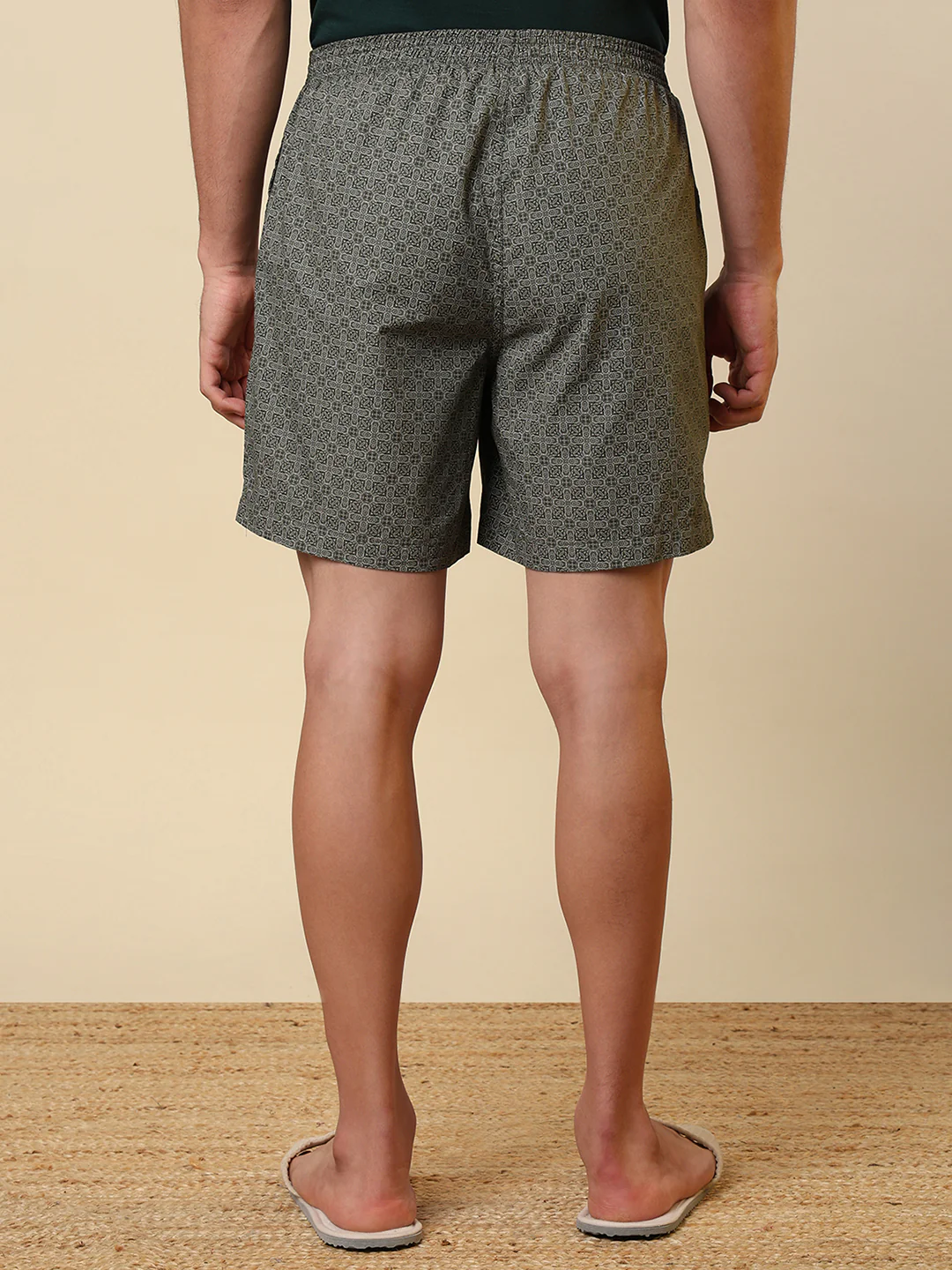 Sleepz Men Green Printed Regular Fit Cotton Boxer - Image 4