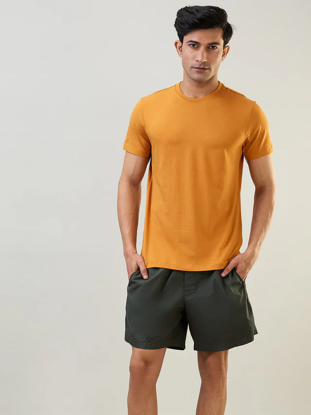 Sleepz Men Green Solid Regular Fit Cotton Boxer - Image 2