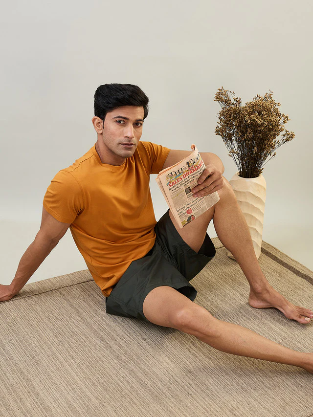 Sleepz Men Green Solid Regular Fit Cotton Boxer - Image 4