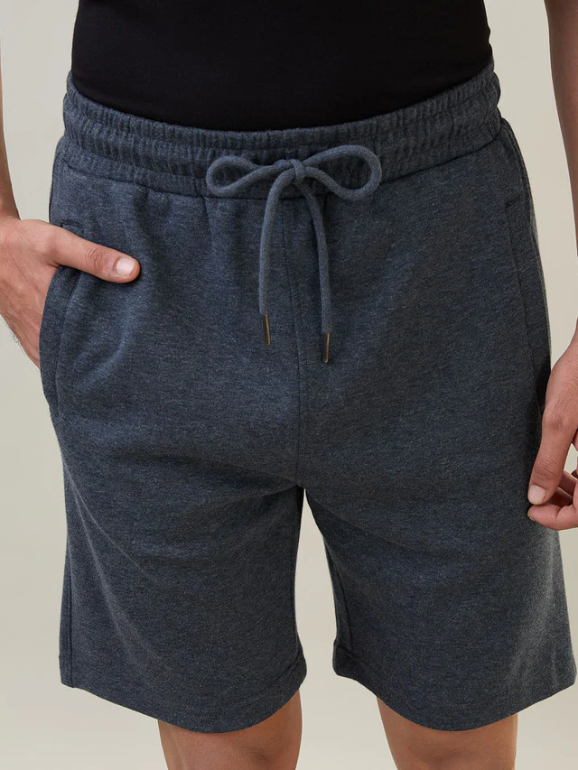 Sleepz Men Grey Solid Regular Fit Cotton Blend Shorts - Image 6
