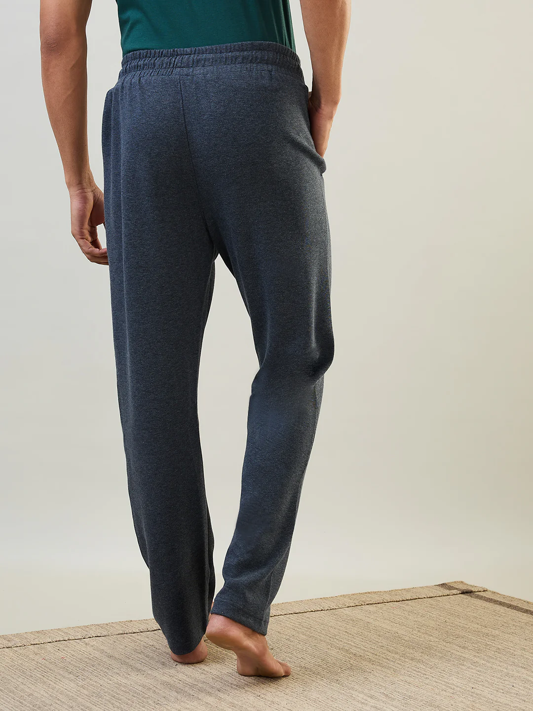 Sleepz Men Grey Solid Regular Fit Cotton Blend Trackpant - Image 4