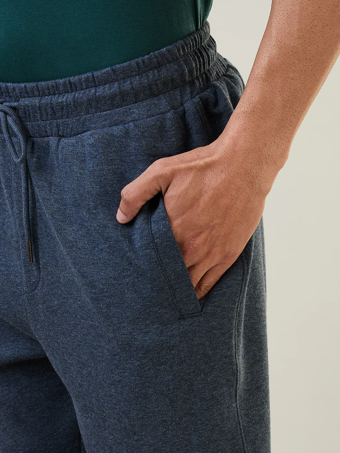 Sleepz Men Grey Solid Regular Fit Cotton Blend Trackpant - Image 7