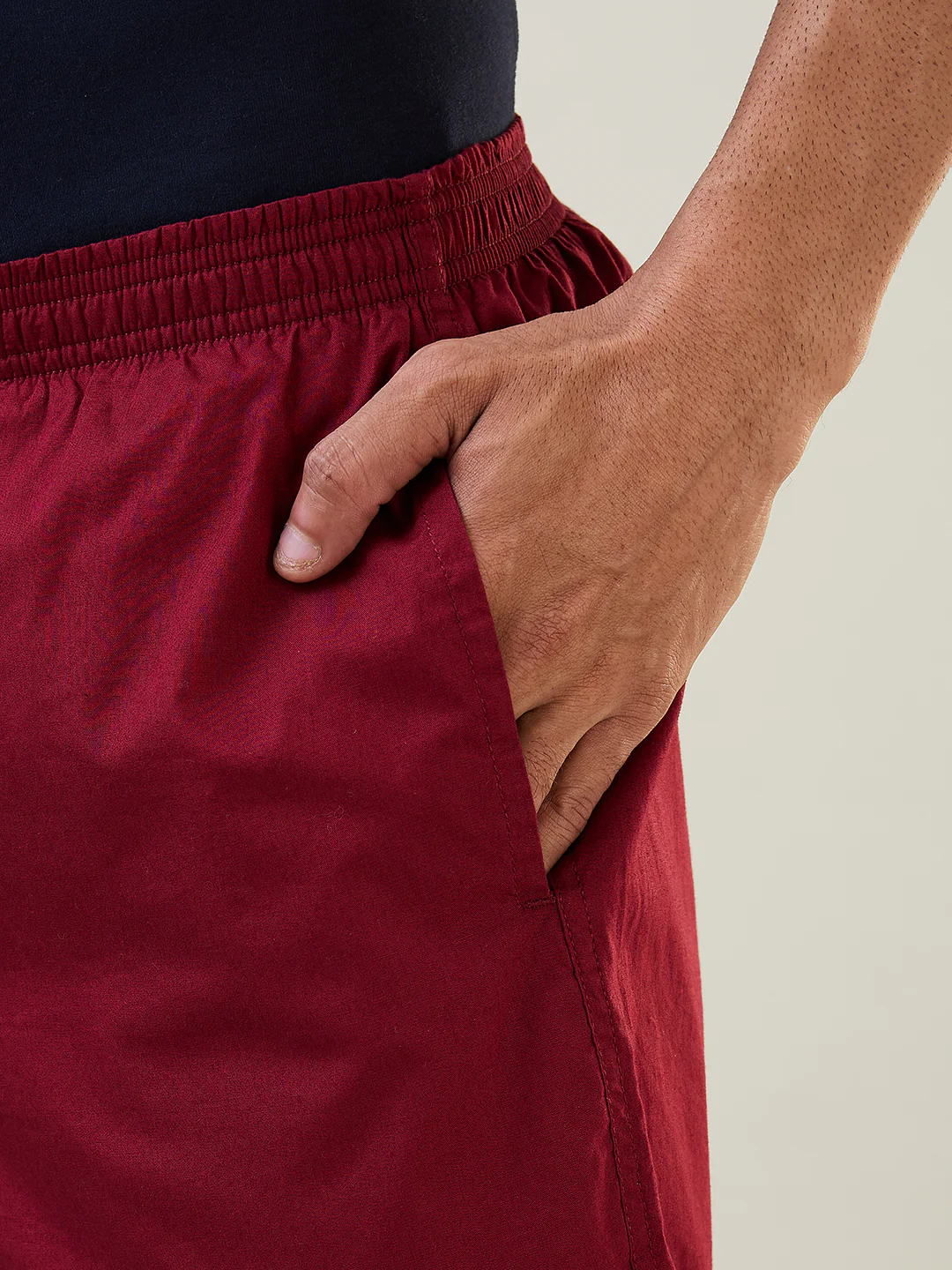 Sleepz Men Maroon Solid Regular Fit Cotton Boxer - Image 5