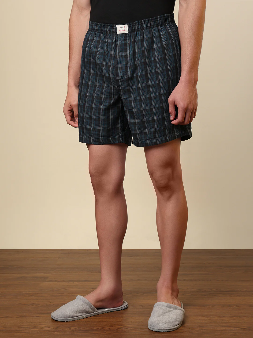 Sleepz Men Multi-Colour Solid Regular Fit Cotton Boxer - Image 3