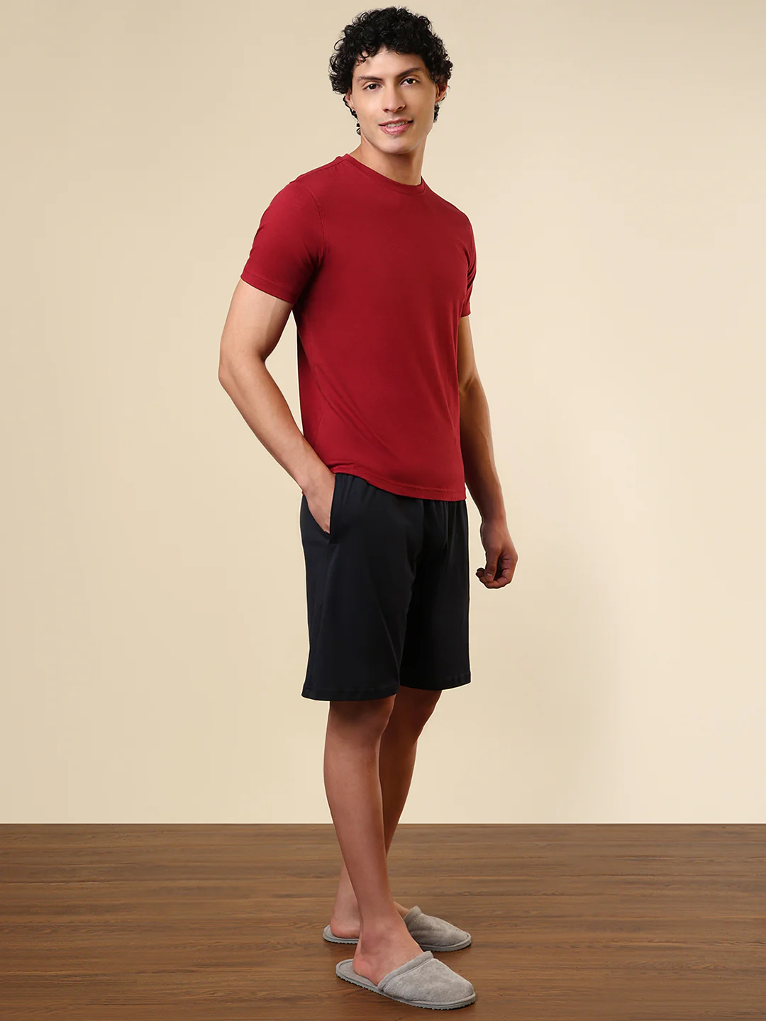 Sleepz Men Red Solid Cotton Garment Kit - Image 3