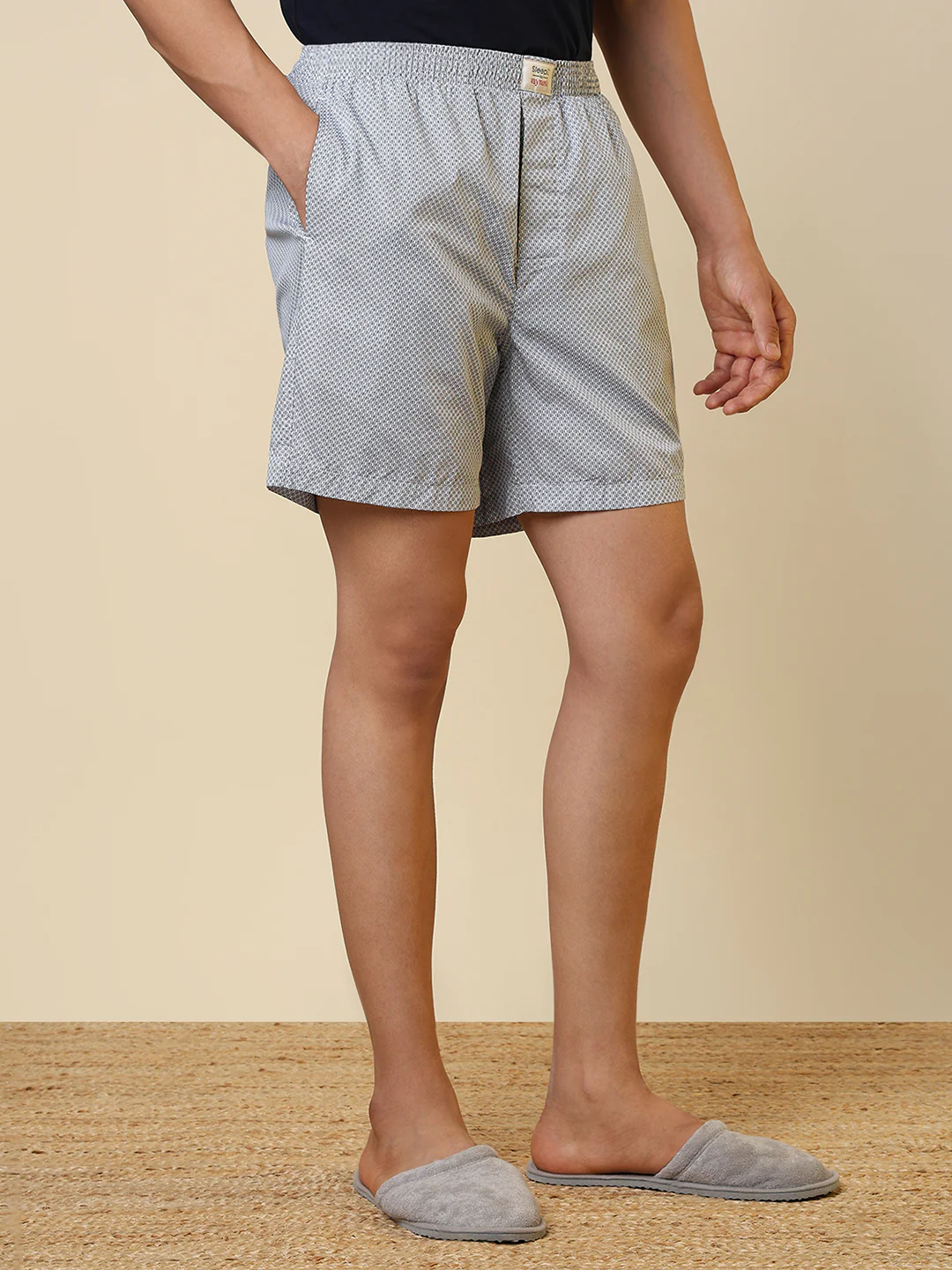 Sleepz Men White Printed Regular Fit Cotton Boxer - Image 3
