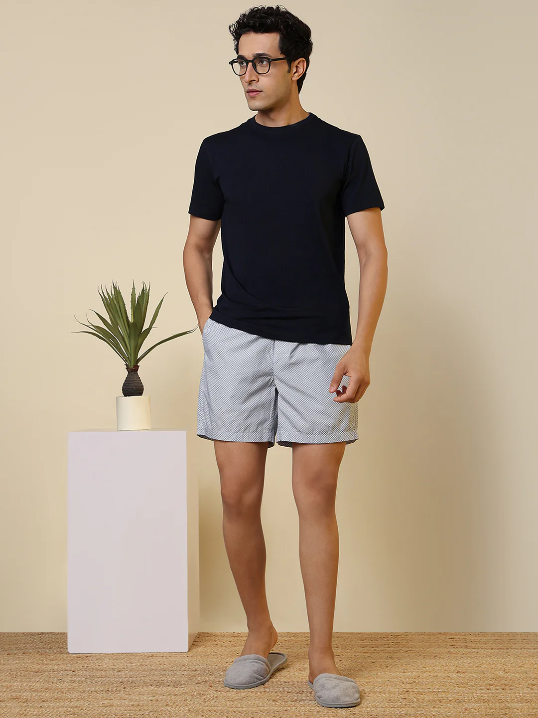 Sleepz Men White Printed Regular Fit Cotton Boxer - Image 5