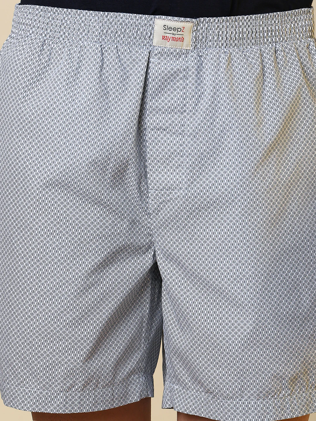 Sleepz Men White Printed Regular Fit Cotton Boxer - Image 7